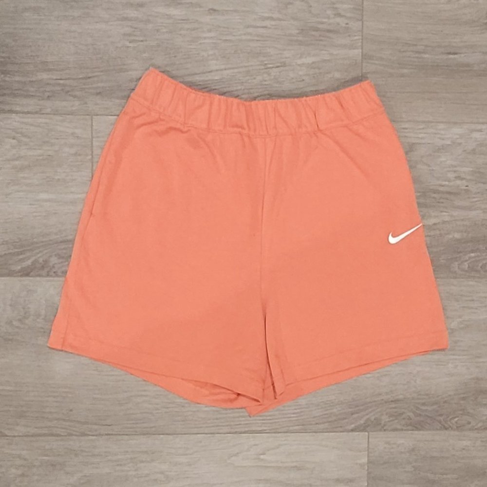 Nike A1 Training Orange Loose Fit High Rise Athletic Running Shorts Womens